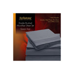 Double Brushed Microfiber Sheet Set, Queen Size, Gray Color