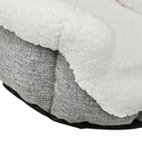 Glove Pet Bed - Gray Color, Sherpa Lining, Small Medium Large Sizes
